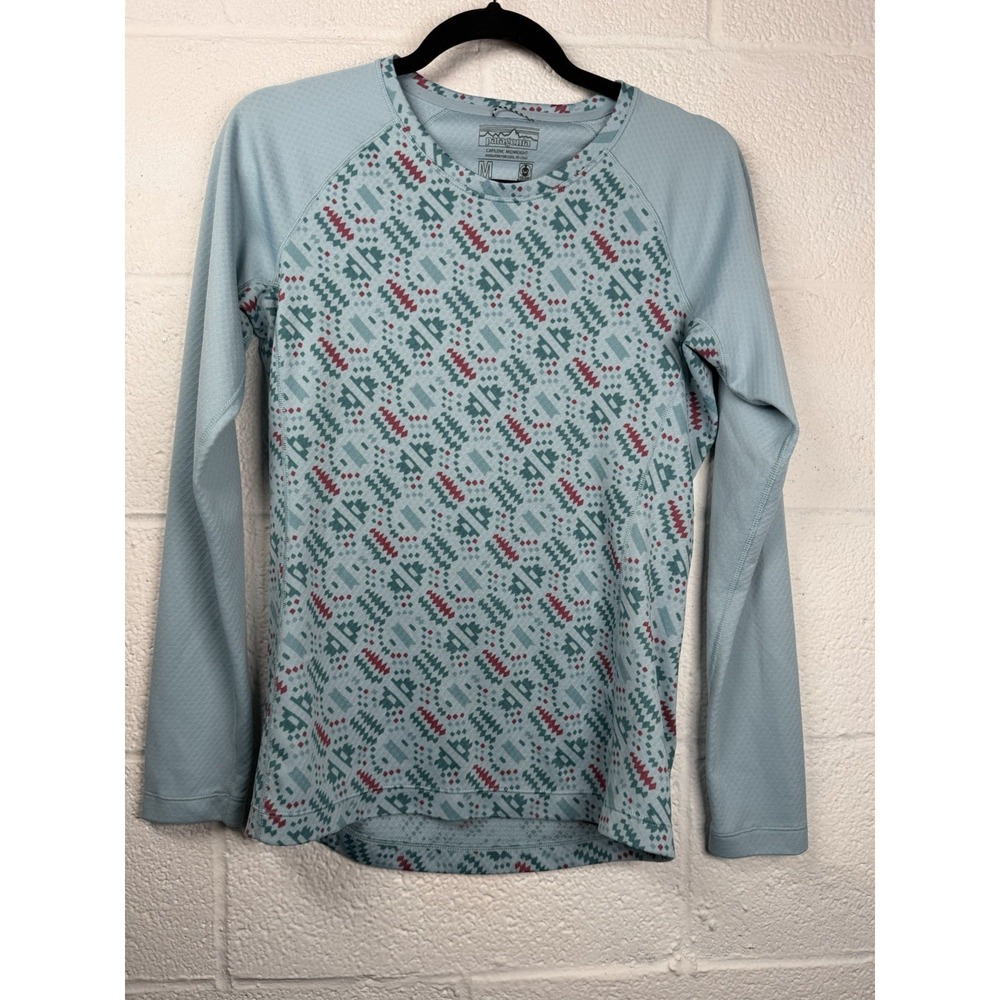 Patagonia Capilene Midweight Women's M Base Layer Shirt Nordic Print Long Sleeve